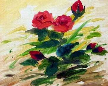 Flower oil painting