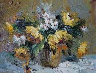 Flower oil painting