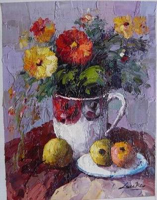 Flower oil painting