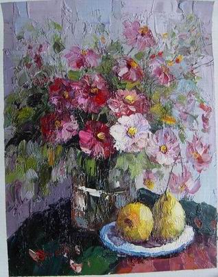 Flower oil painting