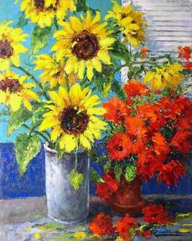 Flower oil painting