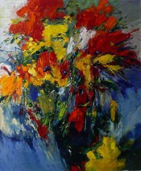 Flower oil painting