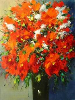 Flower oil painting