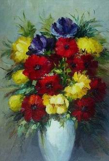 Flower oil painting