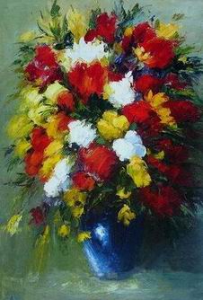 Flower oil painting