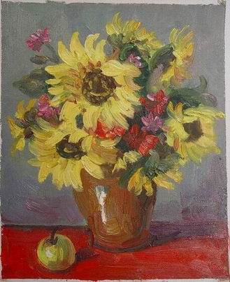 Flower oil painting