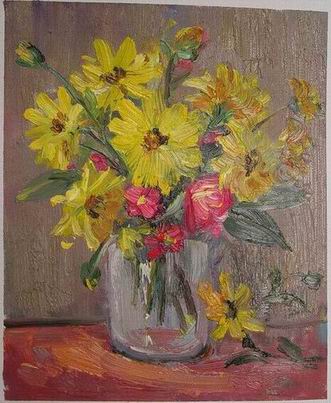Flower oil painting