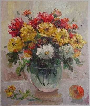 Flower oil painting