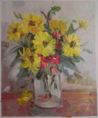 Flower oil painting