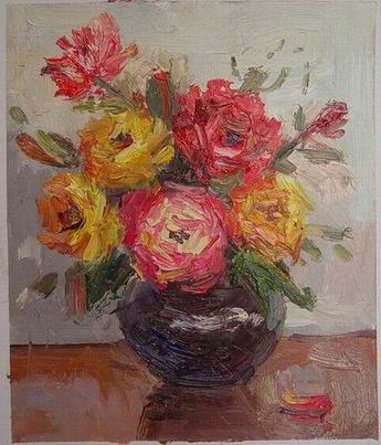 Flower oil painting