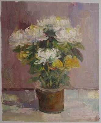 Flower oil painting