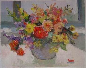 Flower oil painting