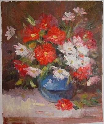 Flower oil painting