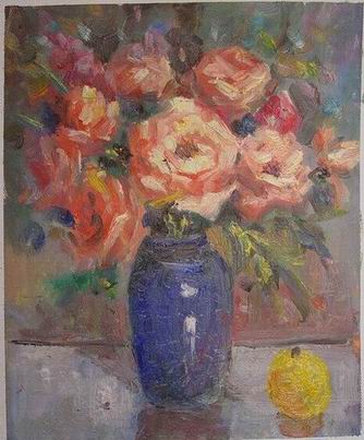 Flower oil painting