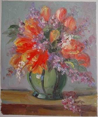 Flower oil painting
