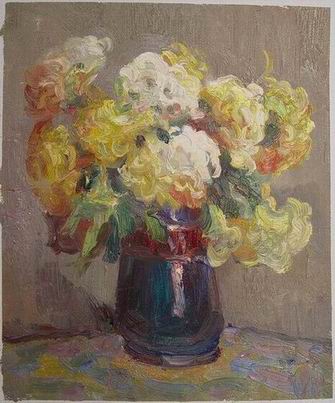 Flower oil painting