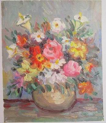 Flower oil painting