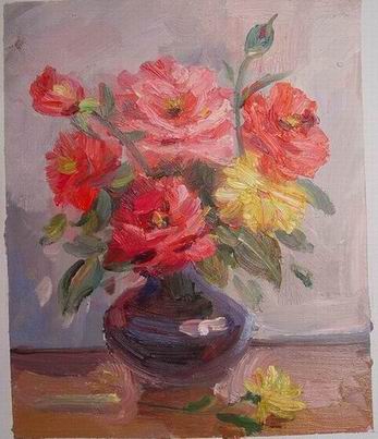 Flower oil painting