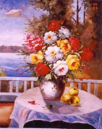 Flower oil painting