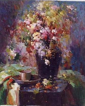 Flower oil painting