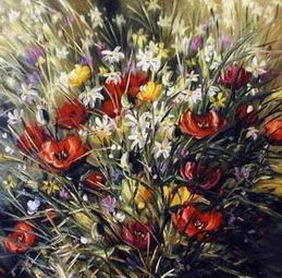 Flower oil painting