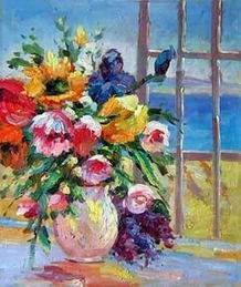 Flower oil painting