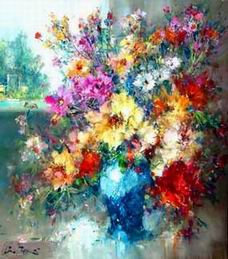 Flower oil painting