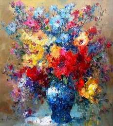 Flower oil painting