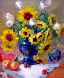 Flower oil painting