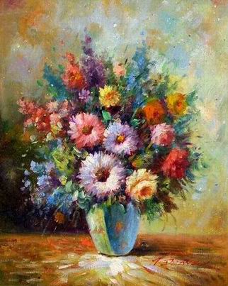 Flower oil painting
