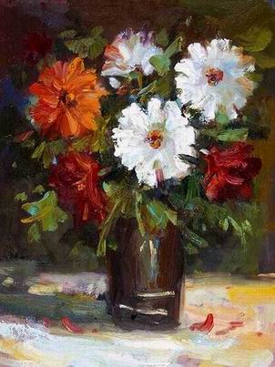 Flower oil painting