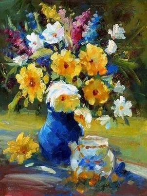 Flower oil painting