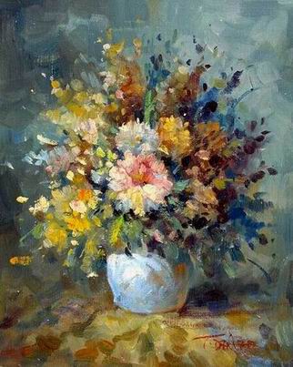 Flower oil painting