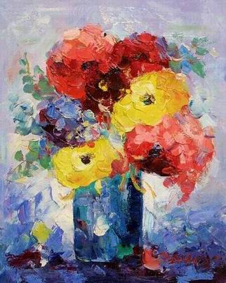 Flower oil painting