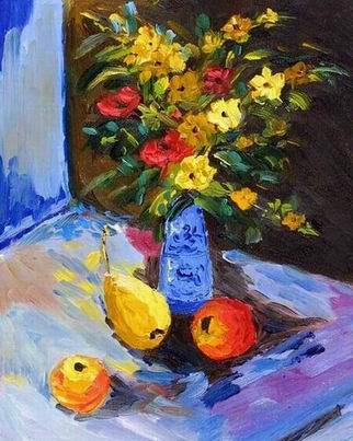 Flower oil painting