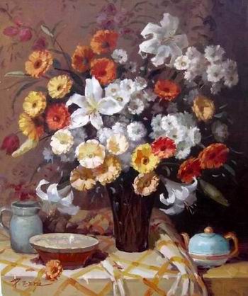 Flower oil painting