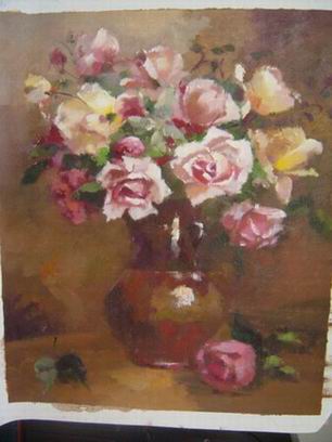 Flower oil painting