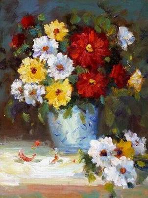 Flower oil painting