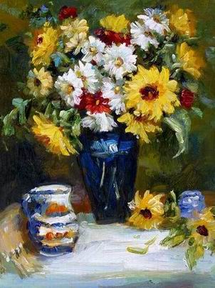 Flower oil painting