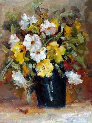 Flower oil painting