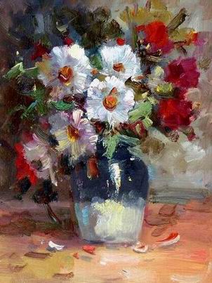 Flower oil painting
