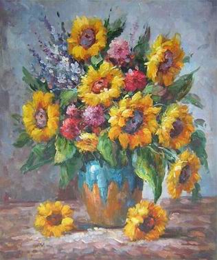 Flower oil painting