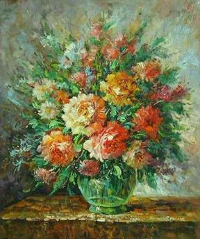 Flower oil painting