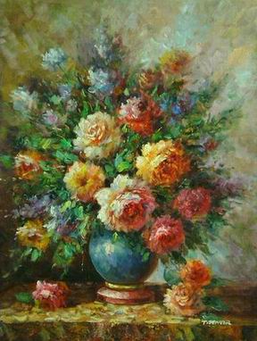 Flower oil painting
