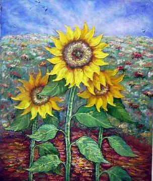 Flower oil painting