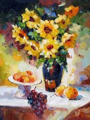 Flower oil painting