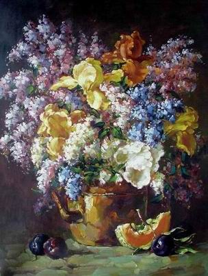 Flower oil painting