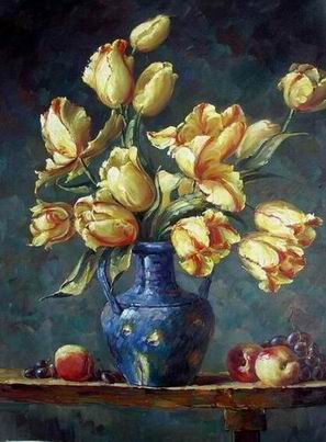Flower oil painting