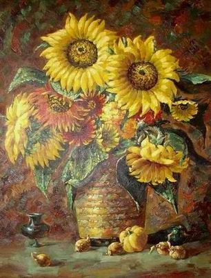 Flower oil painting