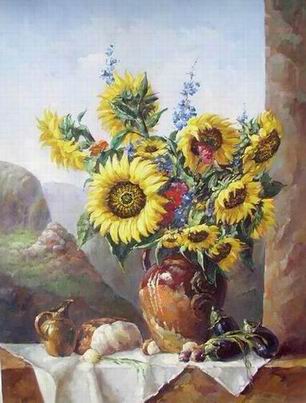 Flower oil painting
